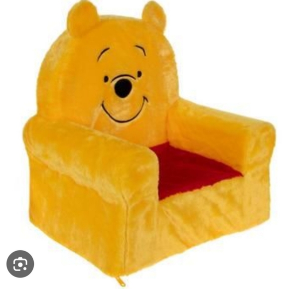 EUC Winnie The Pooh Childs Kids Youth Chair Soft Foam Chair Removable Cover - Picture 1 of 11